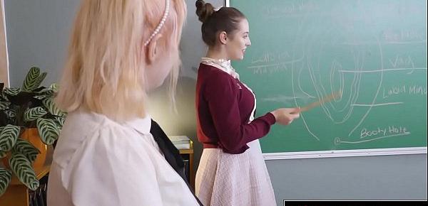  Girls Out West - Cutie fingers her hairy female teacher